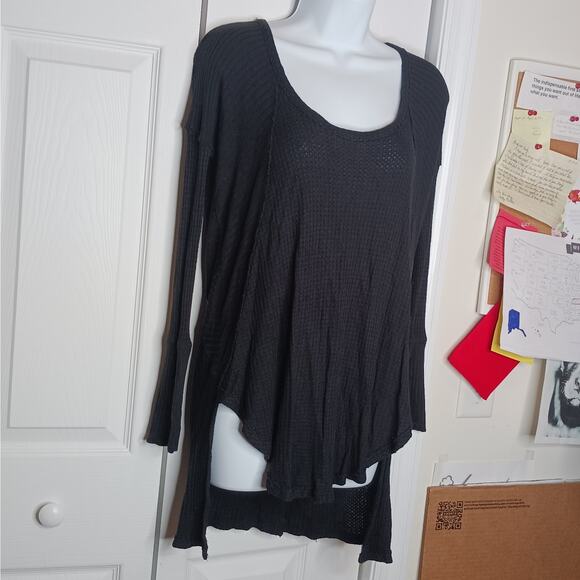 Free People Ventura High Low Thermal Tunic Top Size Small - Picture 4 of 9